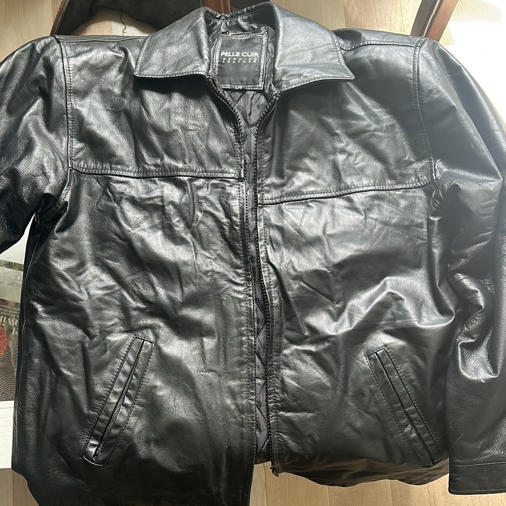 Men's Black Leather Jacket by